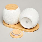 Набор банок lefard "muse" на подставке 19,5х9,5 см 400 мл 587-209 Набор банок lefard "muse" на подставке 19,5х9,5 см 400 мл 587-209