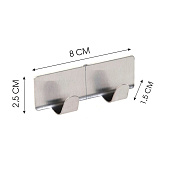 Крючок металлический на липкой основе средний 2шт 70462/100/10 Крючок металлический на липкой основе средний 2шт 70462/100/10