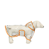 Дождевик для собак, размер S  (ДС 22, ОГ 35-38, ОШ 36 см), оранжевый   9381224 