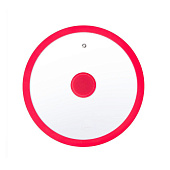 Крышка стеклянная с ободом Home Queen RED HOT, красная, D 26см 77156 Крышка стеклянная с ободом Home Queen RED HOT, красная, D 26см 77156