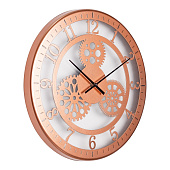 Часы настенные Рубин Скелетон d=32 см металл+матовое стекло медный 3204-003 Часы настенные Рубин Скелетон d=32 см металл+матовое стекло медный 3204-003