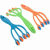 Массажер роликовый Осьминог, двухсторонний универсальный, 5 колес, микс 4 цвета, 19х7,5 см, 213-030 Массажер роликовый Осьминог, двухсторонний универсальный, 5 колес, микс 4 цвета, 19х7,5 см, 213-030