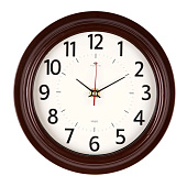  2121-008 (10) Часы настенные круг d=21см, корпус коричневый "Классика" "Рубин" 