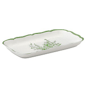 Блюдо для подачи WY Bloomware, фарфор, зелёное, белое, 10791194 Блюдо для подачи WY Bloomware, фарфор, зелёное, белое, 10791194
