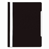  Скоросшиватель пластиковый А4 120/160мкм Бюрократ карман под визитку, черный (20/200) /PS-K20blck/816313/ 