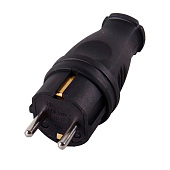 Вилка прямая с/з, каучук IP44 16А 250В Вихрь Вилка прямая с/з, каучук IP44 16А 250В Вихрь