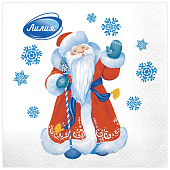 Салфетки бумажные Лилия 2-х сл 33х33 НГ Морозко 20шт Арт.1527 Салфетки бумажные Лилия 2-х сл 33х33 НГ Морозко 20шт Арт.1527