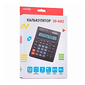 Калькулятор deVENTE DD-4442, 153х199х31 мм, 12 разрядов, черный, 4031314 Калькулятор deVENTE DD-4442, 153х199х31 мм, 12 разрядов, черный, 4031314