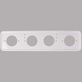  Рамка для номера металл под болт белая с порошковым покрытием без надписи SKYWAY 1шт 