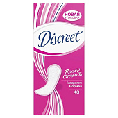 Ежедневные гигиенические прокладки DISCREET Normal Single 40шт ПрепакКор Ежедневные гигиенические прокладки DISCREET Normal Single 40шт ПрепакКор