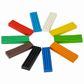  Пластилин 10цв. классический BRAUBERG Академия классическая, 200 г, 106503 