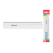  Линейка 15см пластиковая с волнистым краем ErichKrause Clear, прозрачный, в пакете, 61750 