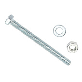  Болт М6х70 с гайкой и шайбой, DIN933, 4шт, цинк 