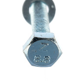  Болт М8х80 с гайкой и шайбой, DIN933, 2шт, цинк 
