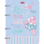  Тетрадь 80л. А5, Sweet Cat ,на кольцах, клетка, 80ТК5мтлВ1_25690 