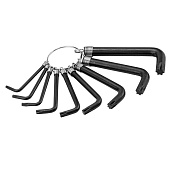 Набор ключей имбусовых TORX 9шт:T10,15,20,25,27,30,40,45,50, оксидированные, на кольце// Sparta