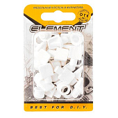 Полкодержатель лопат. d7мм пласт.с втул.бел (16 шт) "Element" Полкодержатель лопат. d7мм пласт.с втул.бел (16 шт) "Element"