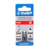 Биты кованые,хвостовик C 1/4", PH2, 25мм, 2шт/ЗУБР "ЭКСПЕРТ" Биты кованые,хвостовик C 1/4", PH2, 25мм, 2шт/ЗУБР "ЭКСПЕРТ"