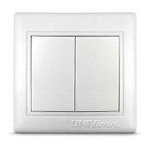 Выкл 2-кл СП С0023 10А бел Севиль Выкл 2-кл СП С0023 10А бел Севиль