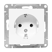  Розетка встраиваемая с заземлением, цвет белый,  EKF Эпика 