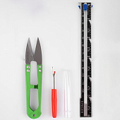  Набор инструментов для шитья 3 пр: вспарыватель, линейка, ножницы  1276034 