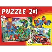  Пазлы 24/24 элемента макси 2 в 1 Трансформеры + Тачки №1, П24-7249 