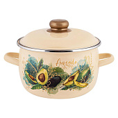 Кастрюля эмалированная Avocado 3,0л TM Appetite 364-787 Кастрюля эмалированная Avocado 3,0л TM Appetite 364-787