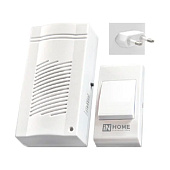  Звонок беспроводной, 32 мелодии, 120м радиус, IP20, IN HOME 