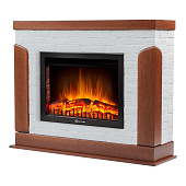 Портал Firelight Prestigio 25 камень белый, шпон дуб Портал Firelight Prestigio 25 камень белый, шпон дуб