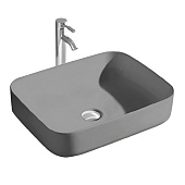 Раковина накладная Вега 500х390х130 серая матовая AQ5515-MG Aquatek