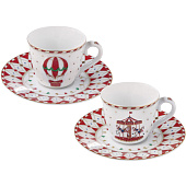 Набор для кофе Easy Life Рождественская карусель, 2 чашки с блюдцем 0,08л EL-R1107/CHWO Набор для кофе Easy Life Рождественская карусель, 2 чашки с блюдцем 0,08л EL-R1107/CHWO