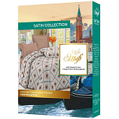  Комлект постельного белья Satin collection Лёгкость бытия, евро, микросатин, наволочки 70х70 см 