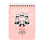 Блокнот А6, 108х145 мм, 40 л, гребень, картон, клетка, Brauberg Kids, Панды, 114393 Блокнот А6, 108х145 мм, 40 л, гребень, картон, клетка, Brauberg Kids, Панды, 114393