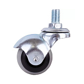 Ролик одинарный с резьбовым штифтом М10 40мм пласт/рез (хром 1 шт)(30кг) Ролик одинарный с резьбовым штифтом М10 40мм пласт/рез (хром 1 шт)(30кг)