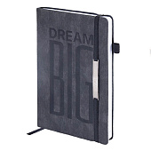  Ежедневник недатированный А5 138х213мм BRAUBERG BeStyle резинка, держатель, 160л, графитовый, 116215 