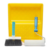 Набор "Для обоев", ванночка 320х350мм, валик прижимной 150мм, кисть торцевая 50х140мм Набор "Для обоев", ванночка 320х350мм, валик прижимной 150мм, кисть торцевая 50х140мм