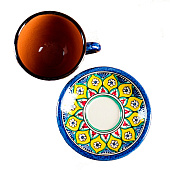 Чайная пара Шафран Риштанская Керамика,синяя 7003770 Чайная пара Шафран Риштанская Керамика,синяя 7003770