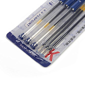  Набор гелевых ручек 3шт + 3 стержня синие в блистере 127749 