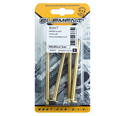  Винт мебел.плоск. М6x 80мм латунирован. 4 шт 