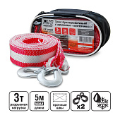  Трос буксировочный с крюками AVS LT-3000 3т 5м, в сумке 