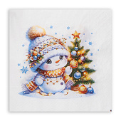 Салфетки бумажные Лилия 2-х сл 33х33 НГ Няшка 20шт Арт.3040 Салфетки бумажные Лилия 2-х сл 33х33 НГ Няшка 20шт Арт.3040