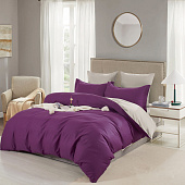  Комплект постельного белья 2 спальный сатин однотонный комбинир-й, SK020 