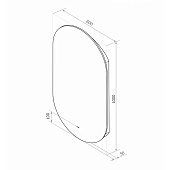 Зеркало с LED подсветкой Fleur Led 600х1000 с бесконтактным сенсором теплая подсветка Континент Зеркало с LED подсветкой Fleur Led 600х1000 с бесконтактным сенсором теплая подсветка Континент