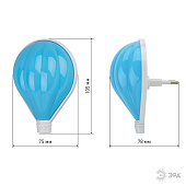 Ночник Воздушный шар LED датчик освещ 220В белый/голубой /ЭРА