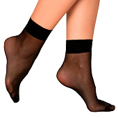  Носки капроновые женские лайкра (10 шт) К5, черный 