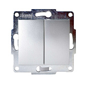 Выключатель СП 2-м матовое серебро Карина Выключатель СП 2-м матовое серебро Карина