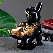 Подставка конфетница Бульдог в плаще, 23х20х13 см, черная, 7749657 Подставка конфетница Бульдог в плаще, 23х20х13 см, черная, 7749657