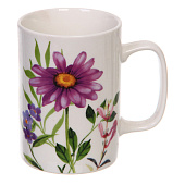 Кружка керамическая 400мл "Летние цветы", микс 323-0553 Кружка керамическая 400мл "Летние цветы", микс 323-0553