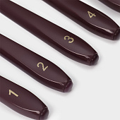 Лопатки-мастихины кондитерские, 22х2х1,5 см, набор 5 шт, коричневый 1685256