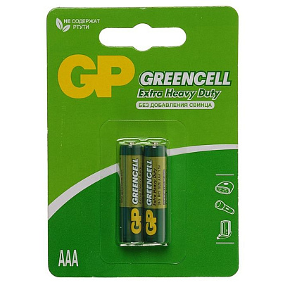  Батарейка AAA Green Cell R03 (2шт/бл)/GP 